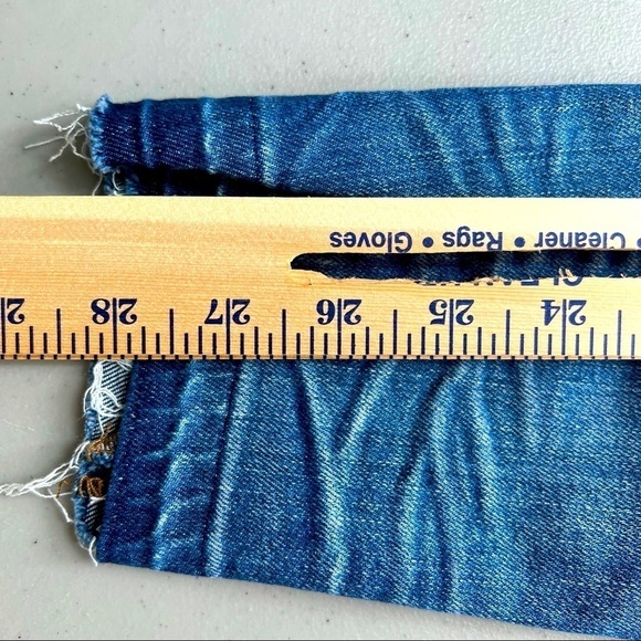 Madewell high rise skinny straight leg raw hem woman jeans size 27 - Picture 5 of 8